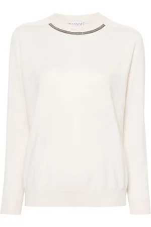 Brunello Cucinelli Monili-chain knitted top