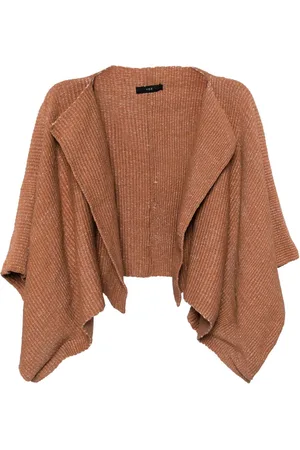 Voz Asymmetric lurex cape