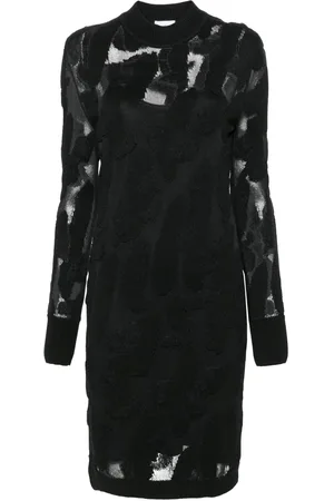 Salvatore Ferragamo 3D-knit semi-sheer midi dress