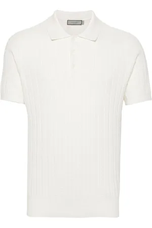 CANALI Knitted cotton polo shirt