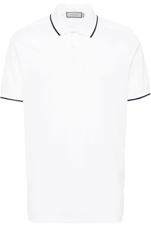 CANALI Contrasting-border polo shirt