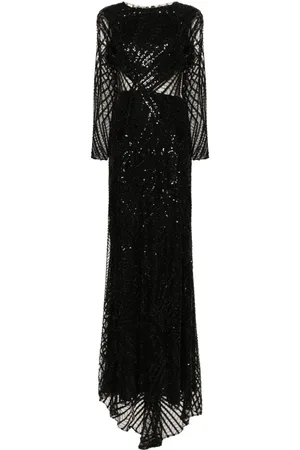 GEMY MAALOUF Sequinned mesh gown