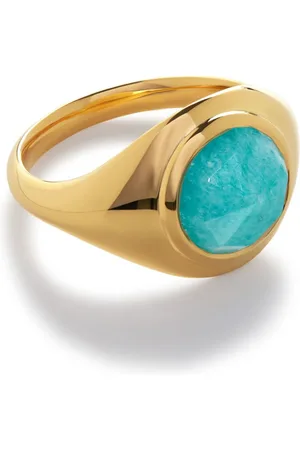 Monica Vinader Eclipse amazonite signet ring