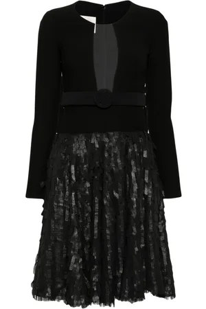 GEMY MAALOUF Belted fringed midi dress