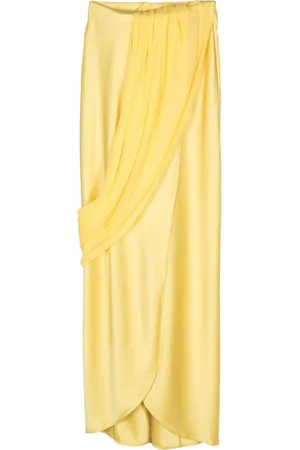 Paris Georgia Viola draped-panel maxi skirt