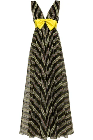 GEMY MAALOUF Striped sleeveless gown