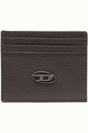 Diesel Logo-plaque leather card holder