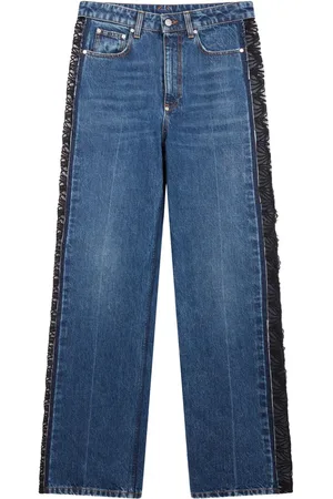Stella McCartney Lace-panelling straight-leg jeans