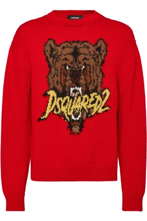 Dsquared2 Crew-neck logo-intarsia jumper