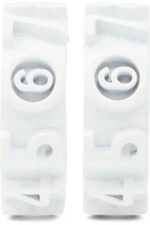 Maison Margiela Numeric Signature embossed hoop earrings