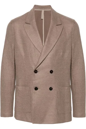 Harris Wharf London Honeycomb-knit double-breasted blazer