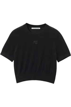 Alexander Wang Logo-embossed knitted T-shirt