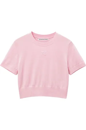 Alexander Wang Logo-embossed knitted T-shirt
