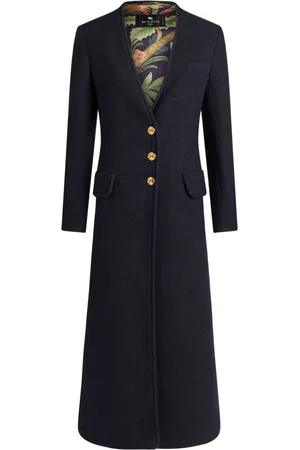 Etro Pegaso-motif single-breasted coat