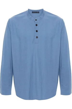 Harris Wharf London Band-collar polo shirt