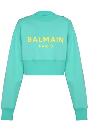 Balmain Logo-print cropped sweatshirt