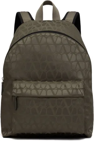 VALENTINO GARAVANI Toile Iconographe leather-trim backpack