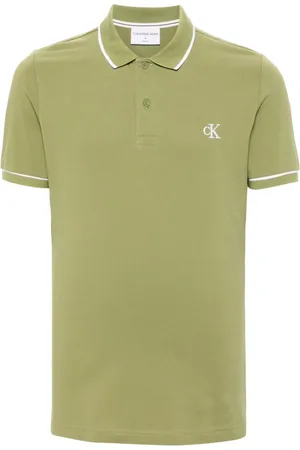 Calvin Klein Logo-embroidered piqué polo shirt