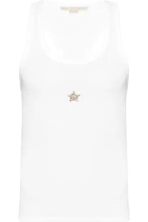 Stella McCartney Star-appliqué lyocell tank top