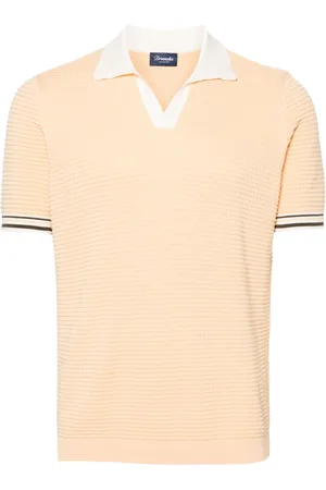 DRUMOHR Waffle-knit cotton polo shirt