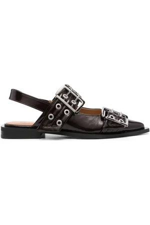 Ganni Buckled ballet flats