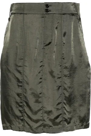 Saint Laurent Satin pencil mini skirt
