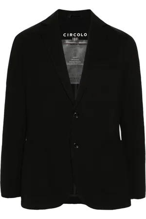 Circolo Single-breasted piqué blazer