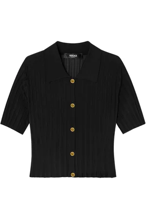 VERSACE Button-up knitted shirt