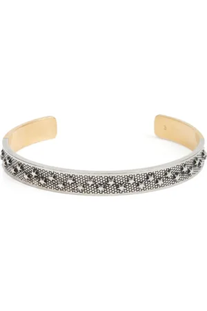 Maison Margiela Star-pattern textured cuff bracelet