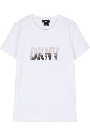 DKNY Rhinestone-embellished logo T-Shirt