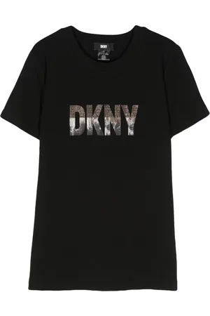 DKNY Rhinestone-embellished logo T-Shirt