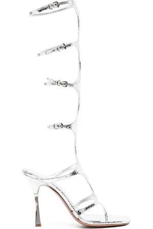 PARIS TEXAS Uma 100mm metallic sandals