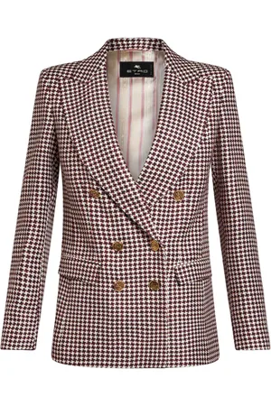 Etro Houndstooth-pattern double-breasted jacket