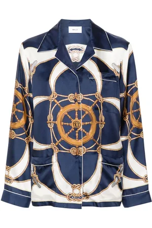 Bally Graphic-print silk shirt