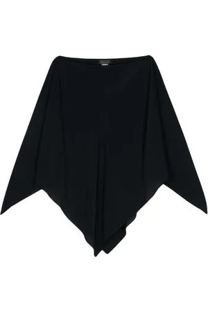 GIANLUCA CAPANNOLO Cape-design satin blouse