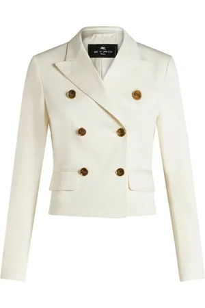 Etro Logo-embossed buttons double-breasted jacket