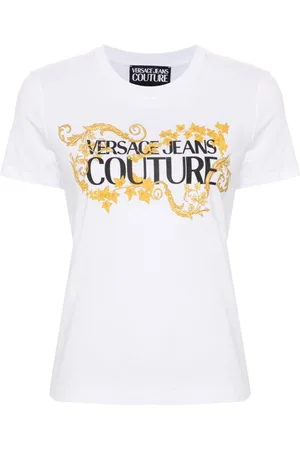 VERSACE Logo-print cotton T-shirt