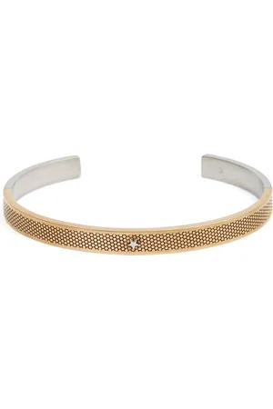 Maison Margiela Star-detail textured cuff bracelet