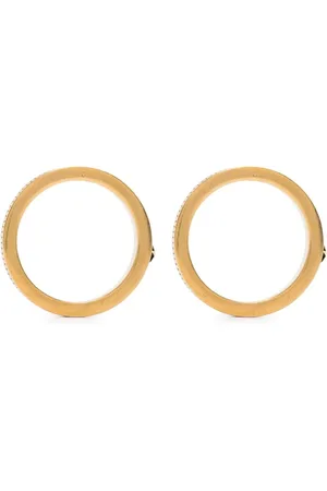 Maison Margiela Engraved circular stud earrings