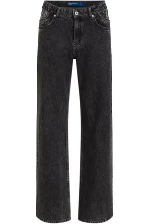 Karl Lagerfeld Chain-panel straight-leg jeans
