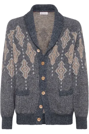 Brunello Cucinelli Intarsia-knit cardigan