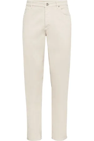 Brunello Cucinelli Straight-leg stretch-cotton trousers