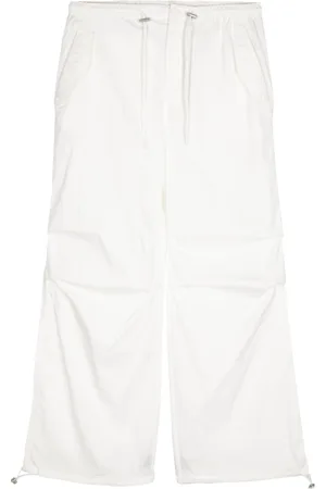 B+AB Drawstring-fastening cotton-blend trousers