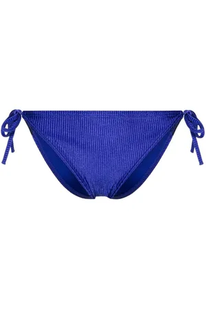 Calvin Klein Logo-tape ribbed bikini bottoms