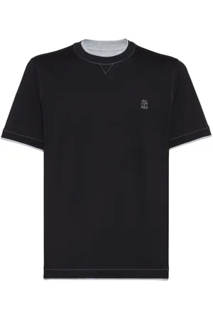 Brunello Cucinelli Logo-embroidered cotton T-shirt