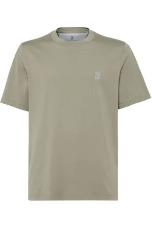 Brunello Cucinelli Logo-embroidered cotton T-shirt