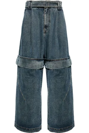 SONGZIO Belted wide-leg denim jeans
