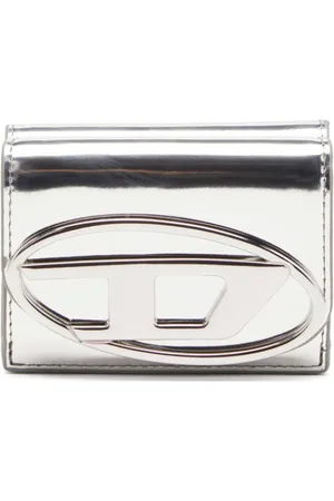 Diesel 1dr mirrored-finish wallet