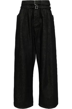 SONGZIO Belted cotton jeans