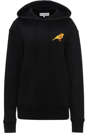 J.W.Anderson Logo-embroidered organic cotton hoodie